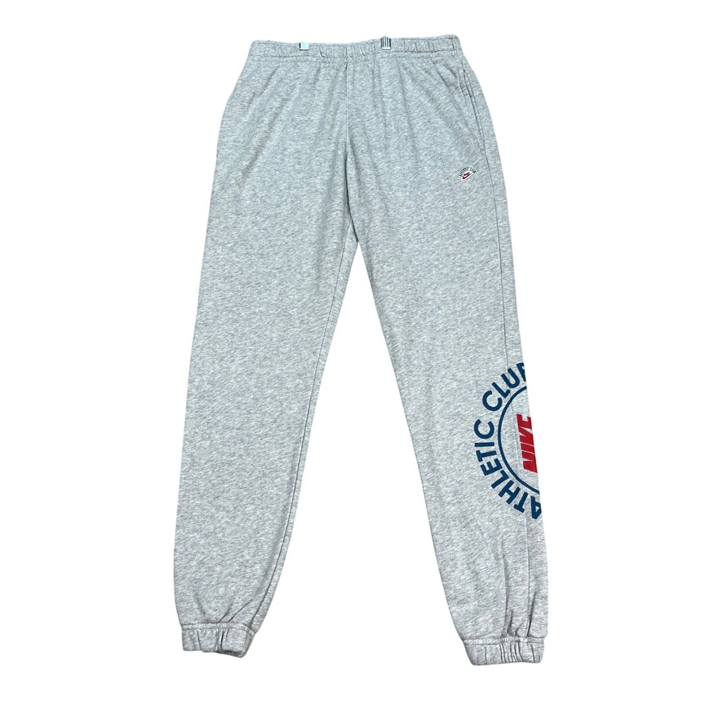 Nike Joggers Mens Small Gray Stretch Waistband Athletic Club Fleece Sweatpants